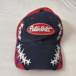 Peterbilt Hat Vintage Cap SnapBack Patriotic American Flag Trucking Star No Knob
